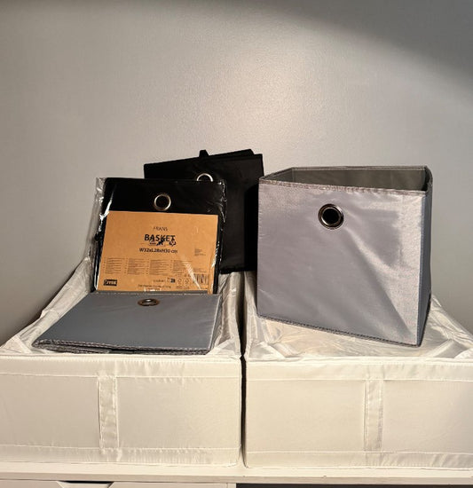 Assorted storage boxes