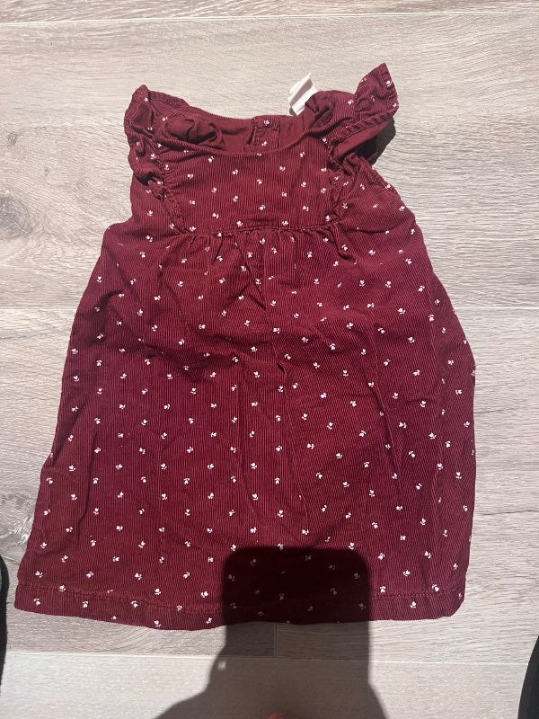 Rauður blómakjóll H&M