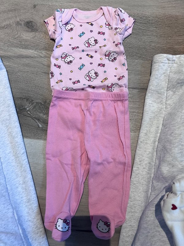 Hello kitty bleikt sett
