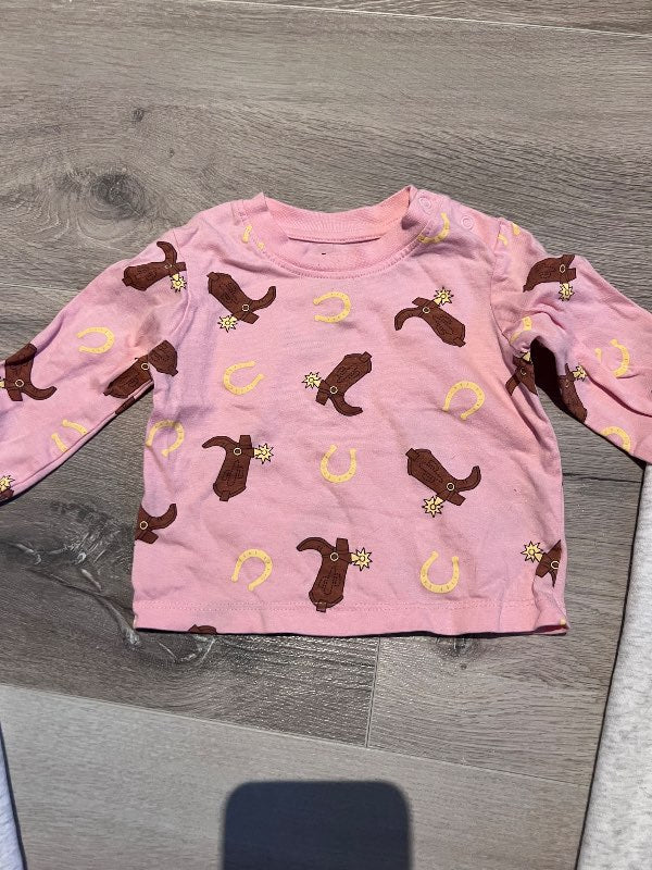 Peysa bleik kúrekastígvél primark