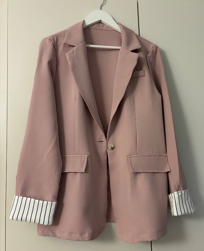 Bleikur mjúkur blazer
