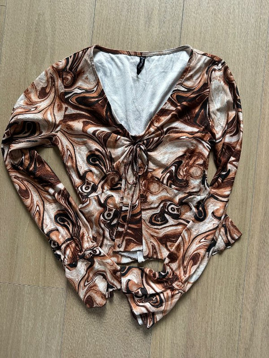 Beige-brown shirt XS