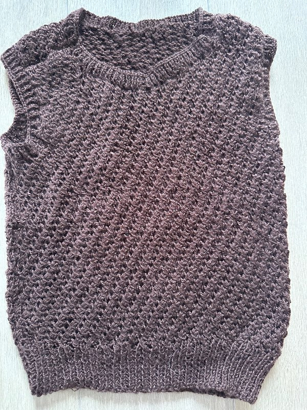 Brown vest sweater