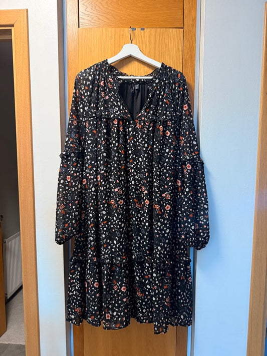 VERO MODA navy chiffon dress