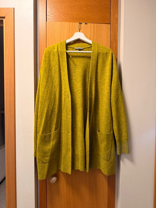 COS lime cardigan