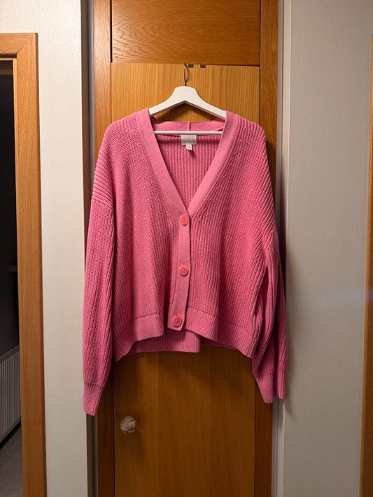 HM barbie pink cardigan