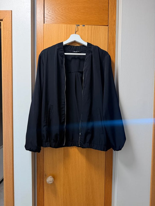 KAPPAHL silk black bomber jacket