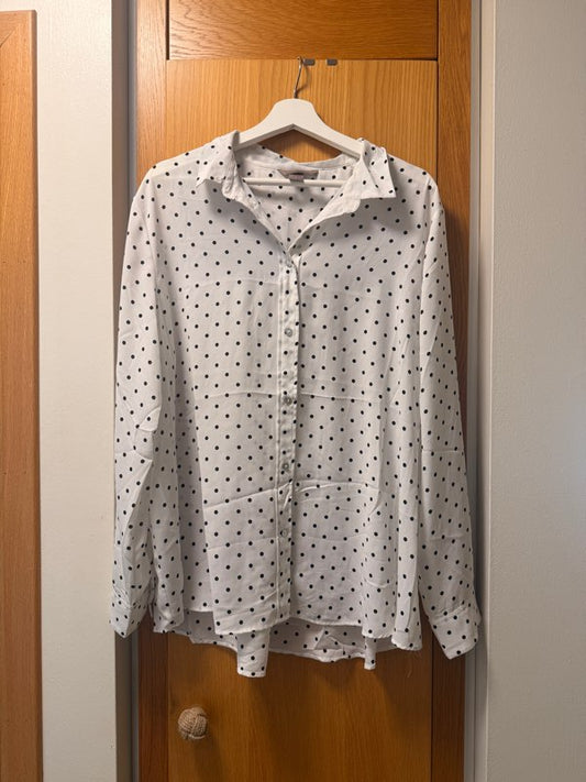 HM polka dot chiffon shirt