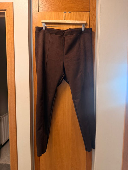 HM brown suede leggins