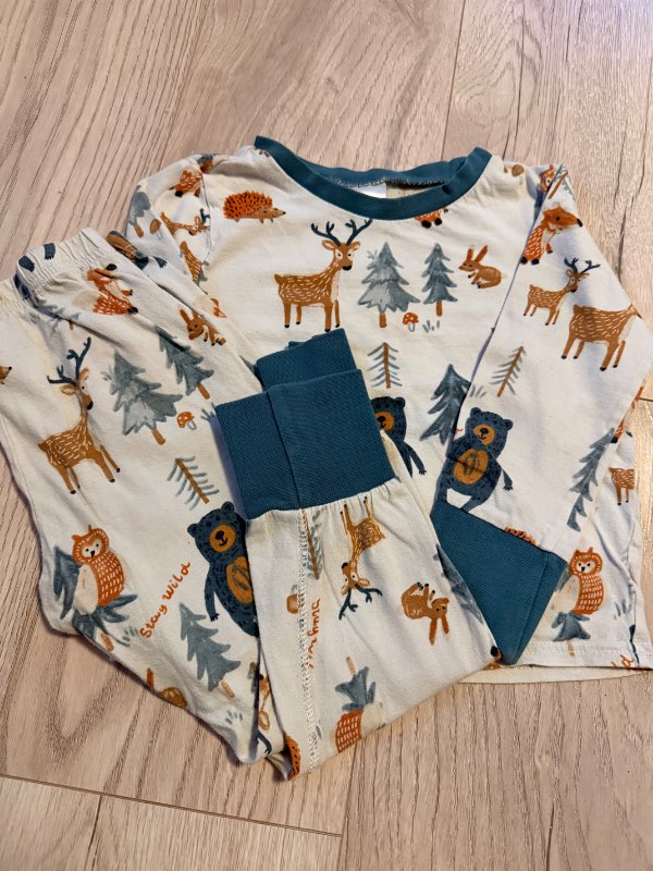 náttföt animals h&m 98-104
