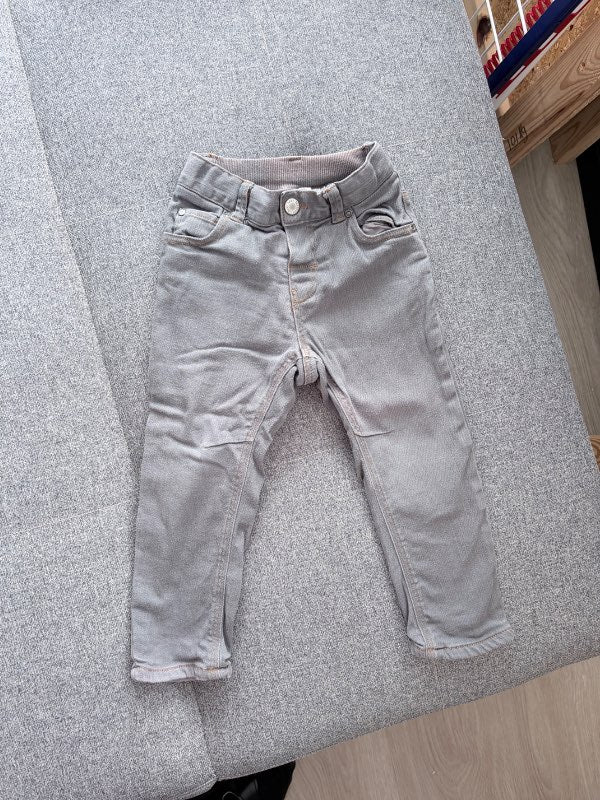 HM gráar tvöfaldar gallabuxur