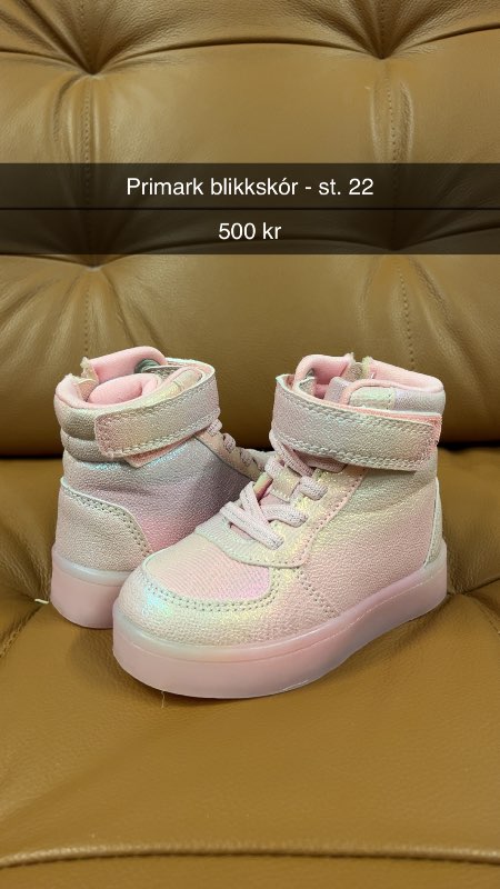 Primark blikkskór bleikir