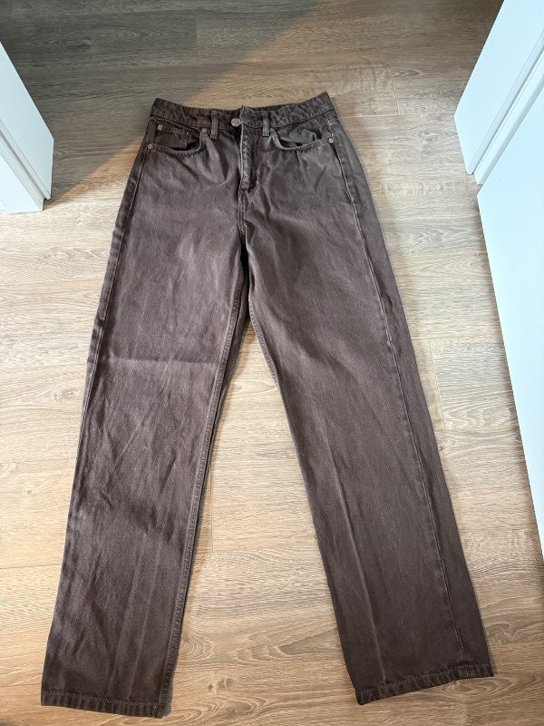 Zara gallabuxur brúnar