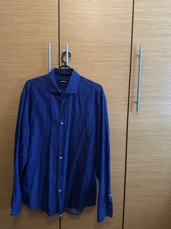 Síðerma skyrta - blá