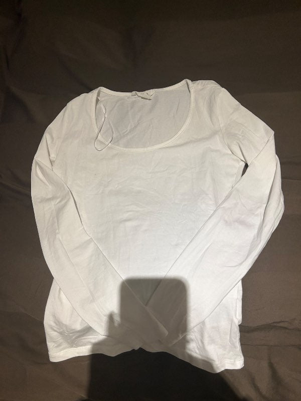 H&M hvítur langerma bolur