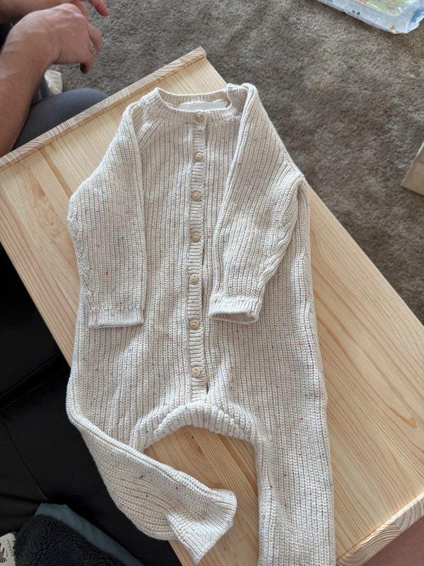 H&M beige cotton overall