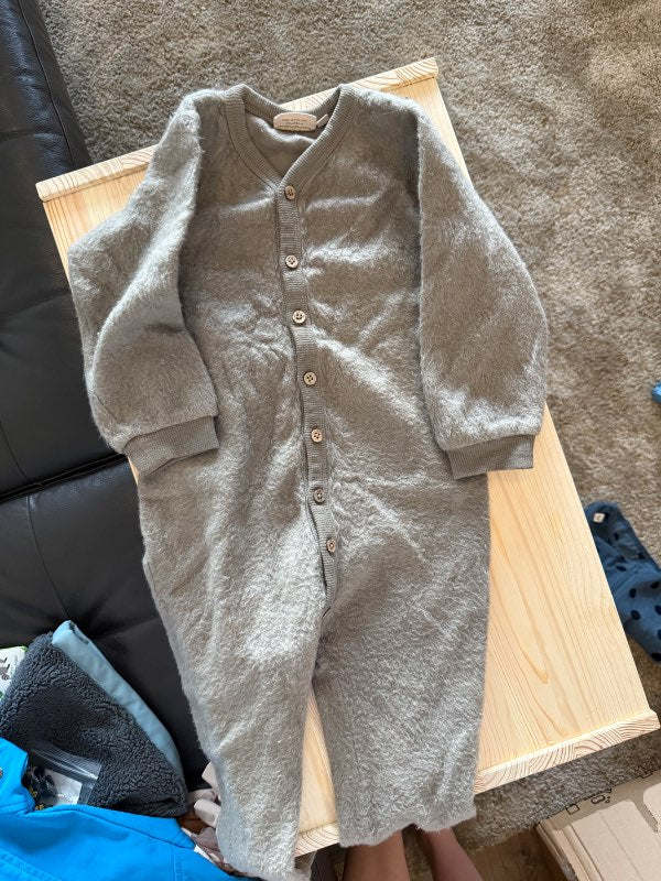 Wheat wool jumpsuit