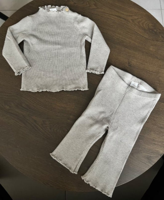 H&M sett, útvíðar buxur