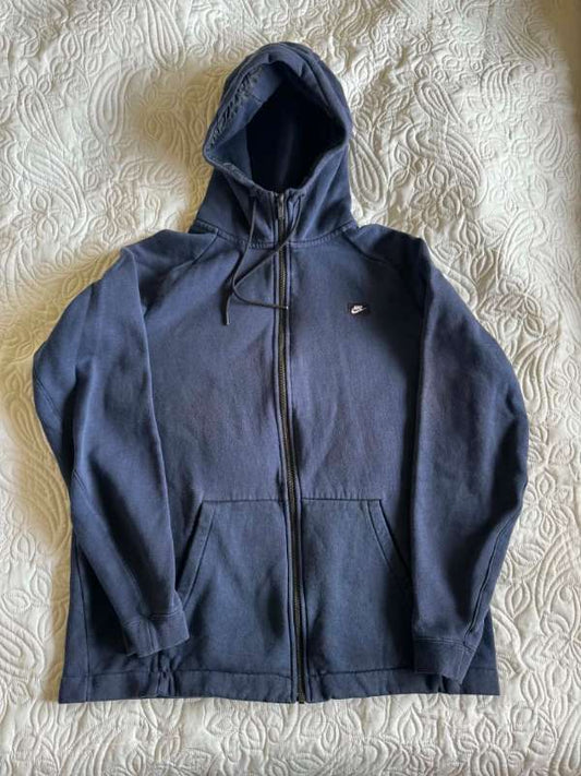 Nike dökkblá hettupeysa
