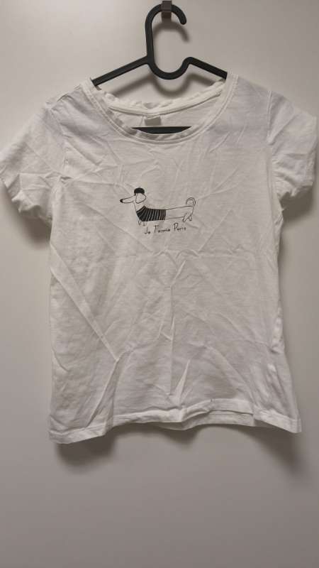 white dog t-shirt
