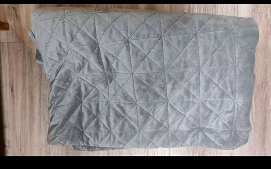 gray bedspread