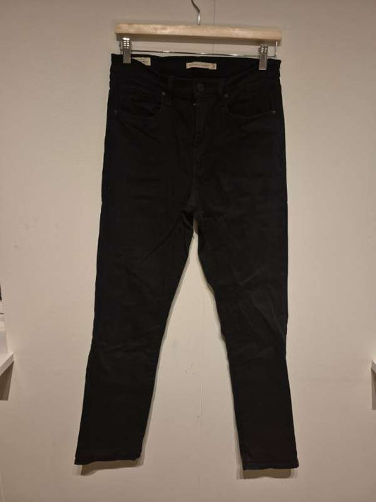 Gallabuxur - Levi's High Rise Straight Svartar - E