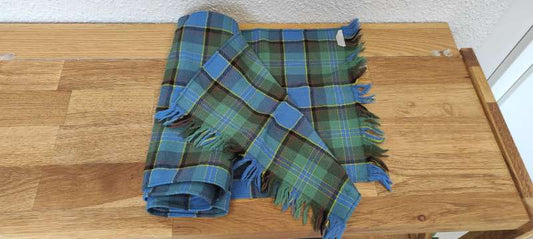 checkered woolen scarf