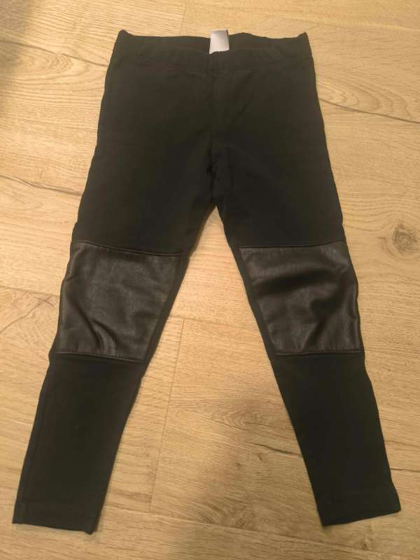 Leggings m/pleðri