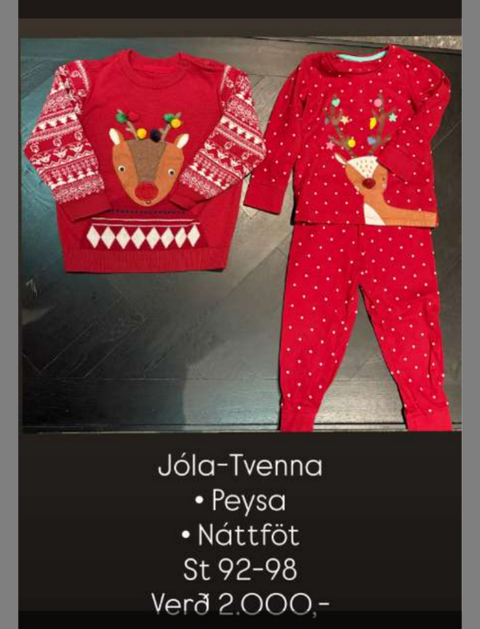 Jólanáttföt st 92-98