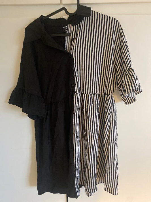 black and white dress