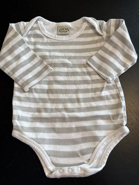Grá röndótt síð samfella