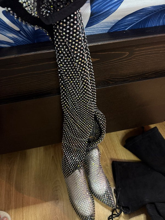 Rhinestone boots