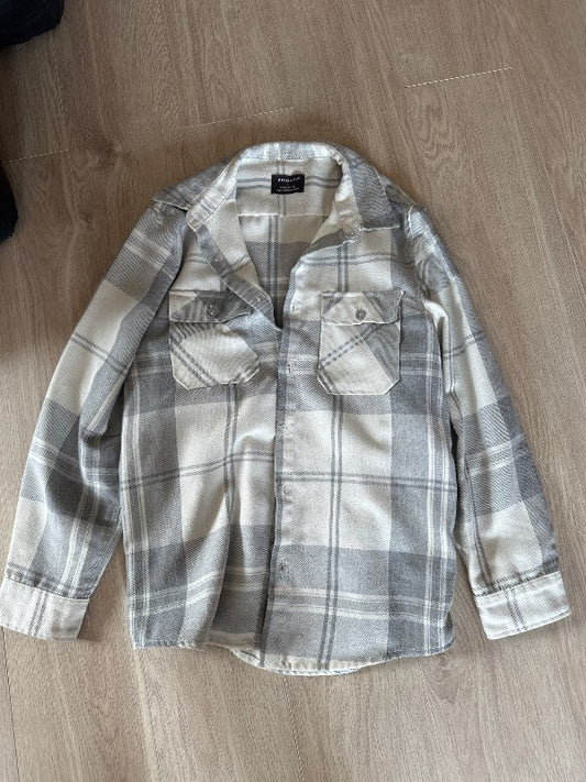 Primark grá köflótt skyrta