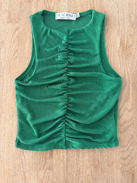 Crop tank- In the style- grænn
