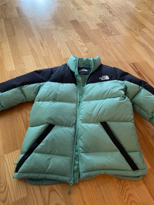 North face sægræn úlpa