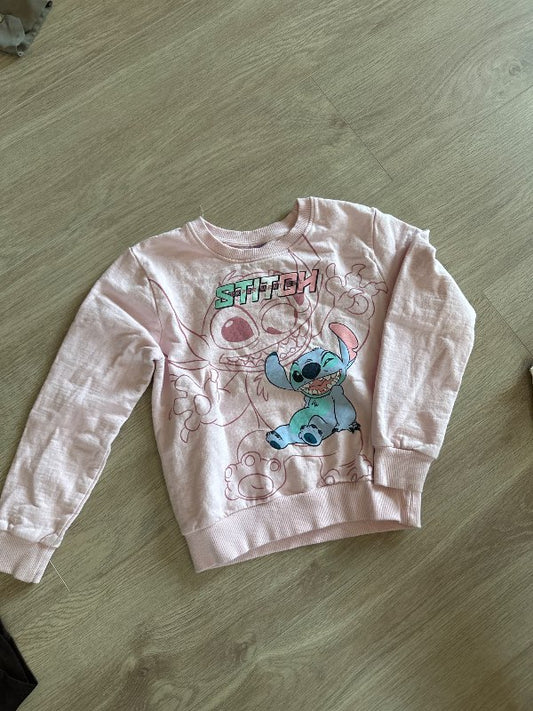 Stitch peysa bleik
