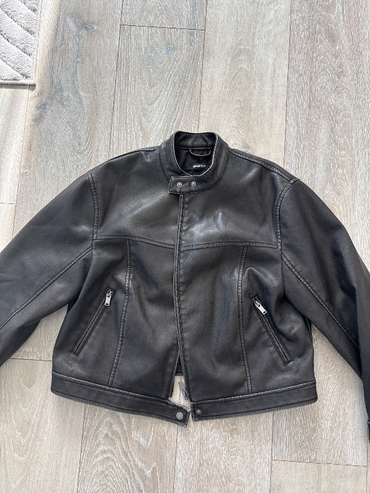 Gina tricot leður jakki