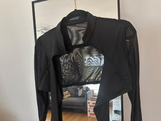 Black net top