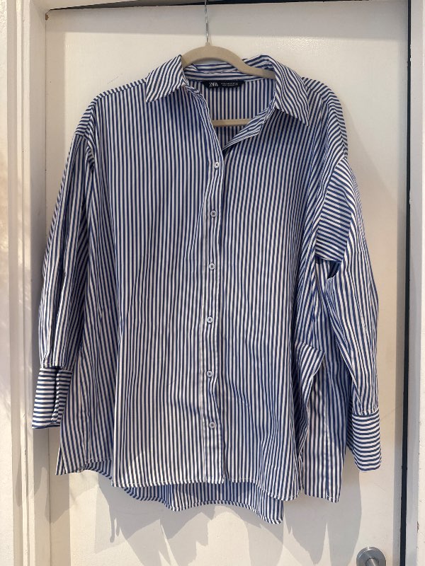 Blue white shirt