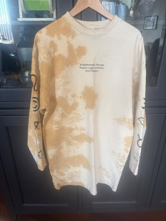 Síð tie dye peysa