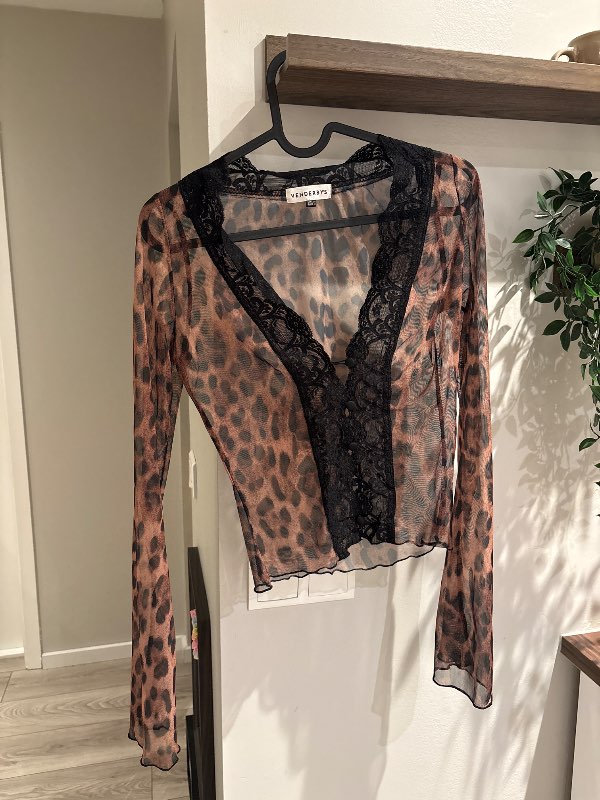 VDB leopard blússa LG