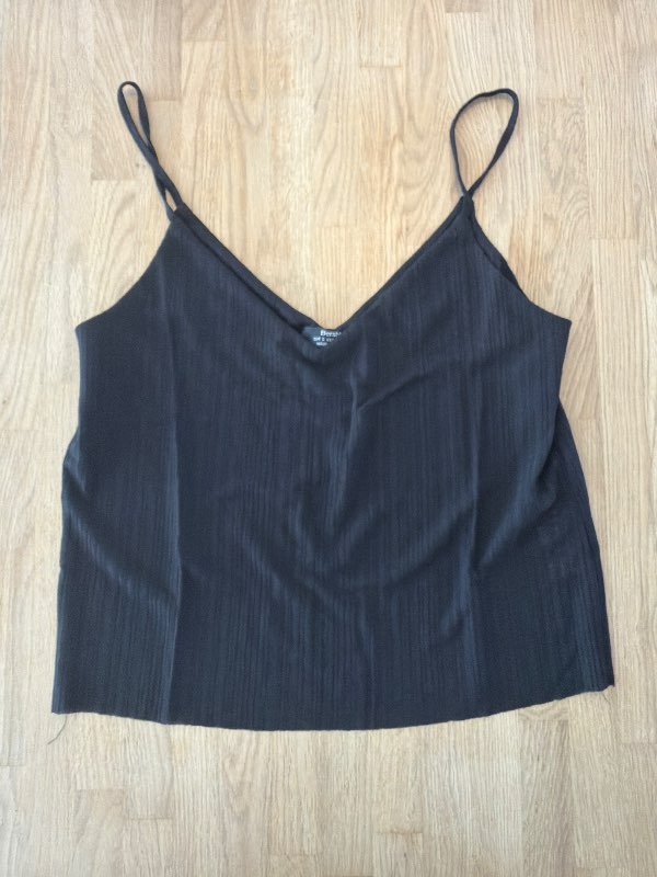Tank top, fínn- Bershka- svartur