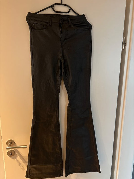 Pleðurbuxur svartar G