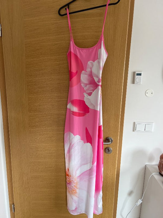 Bleikur blóma kjóll