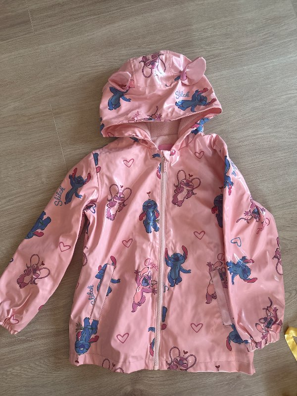Regnkápa stitch bleik