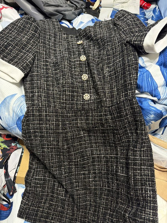 Black tweed dress