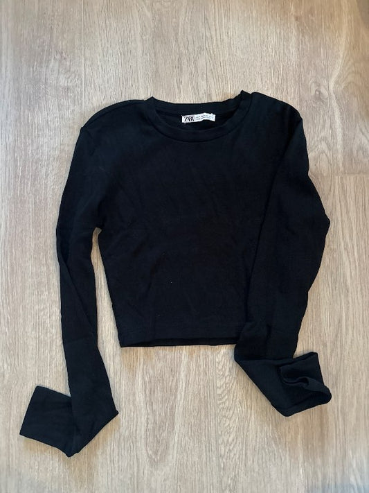 Zara svartur siðerma magabolur