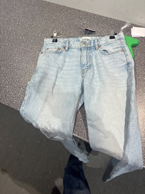 Ljósbláar low wasted gallabuxur