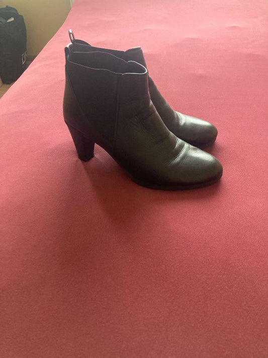 Black high heel boots