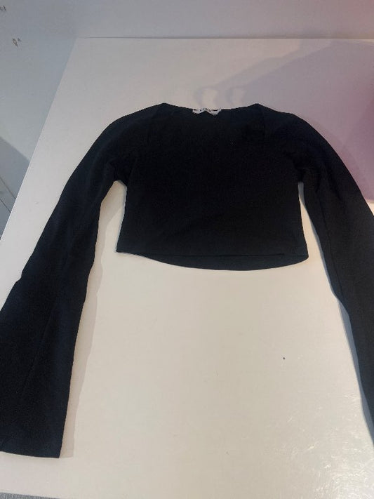 Bell sleeve peysa svört